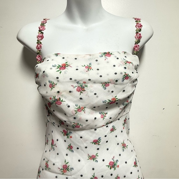 For Love And Lemons White Pink Mini Dress - Picture 6 of 14